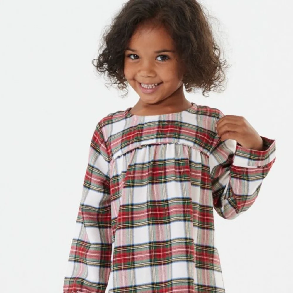 Pottery Barn Kids Stewart Plaid Flannel Nightgown size 2T NWT